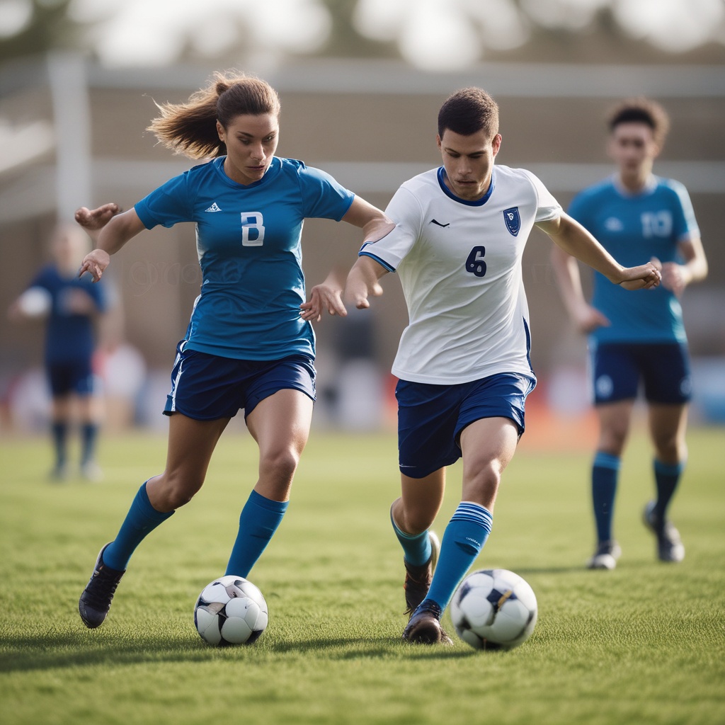Dynamic play during a soccer game