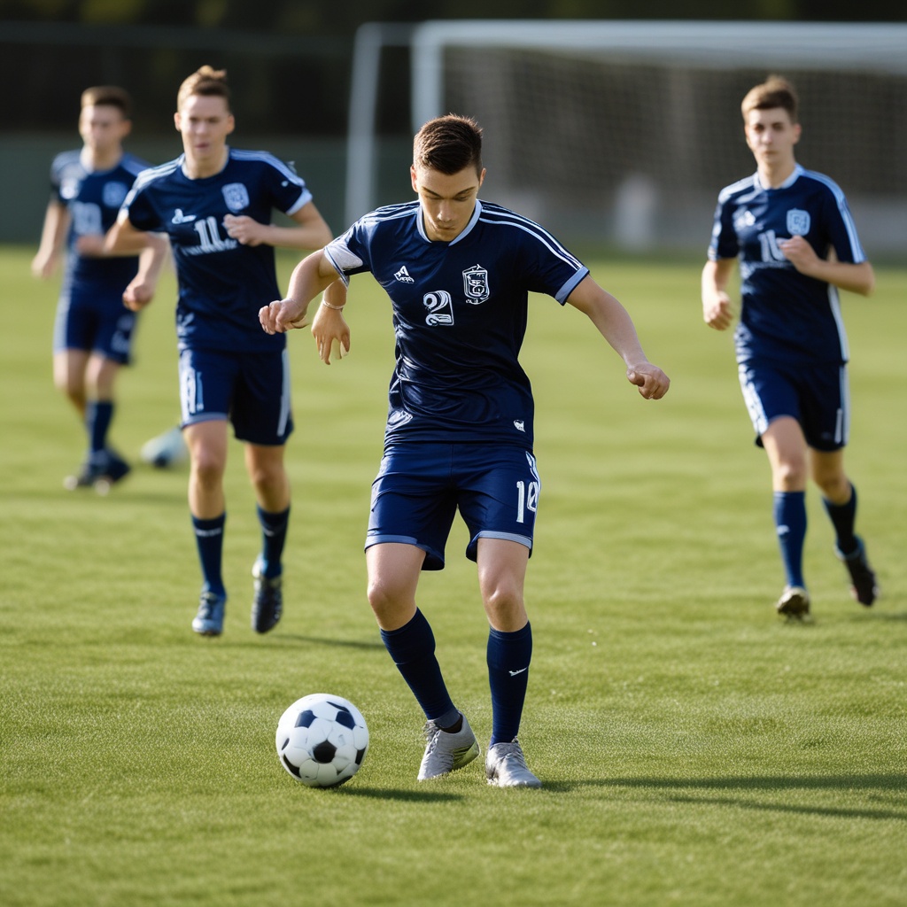 Soccer game action shot
